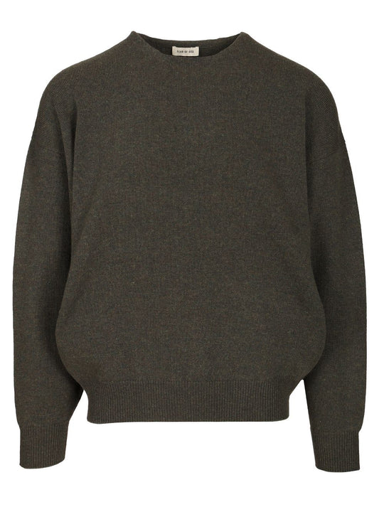 Knit Crewneck Sweater Knitwear Green