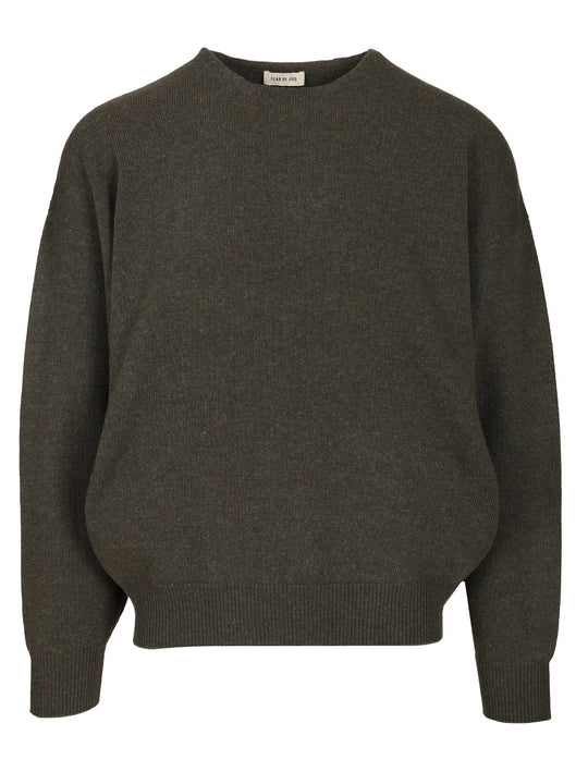 Knit Crewneck Sweater Knitwear Green