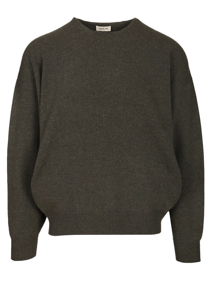 Fear Of God Knit Crewneck Sweater Knitwear - Green | eecc947cde813226121a53c09fe9d5d868244d31