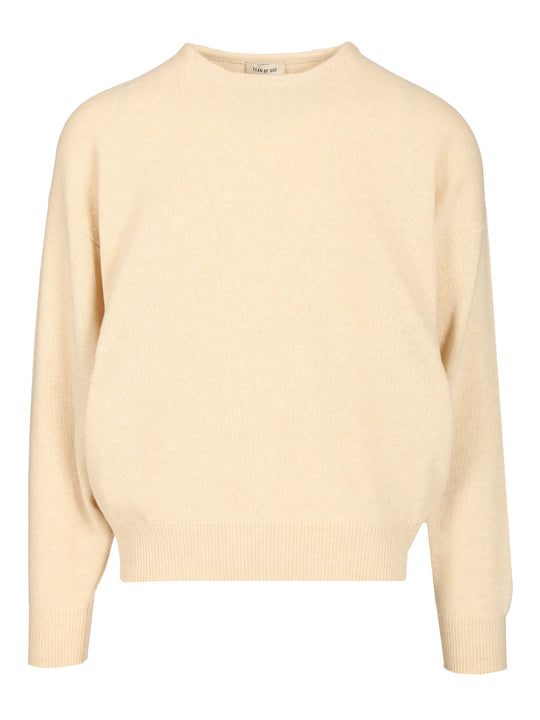 Knit Crewneck Sweater Knitwear White