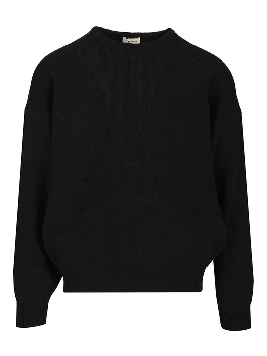 Knit Crewneck Sweater Knitwear Black