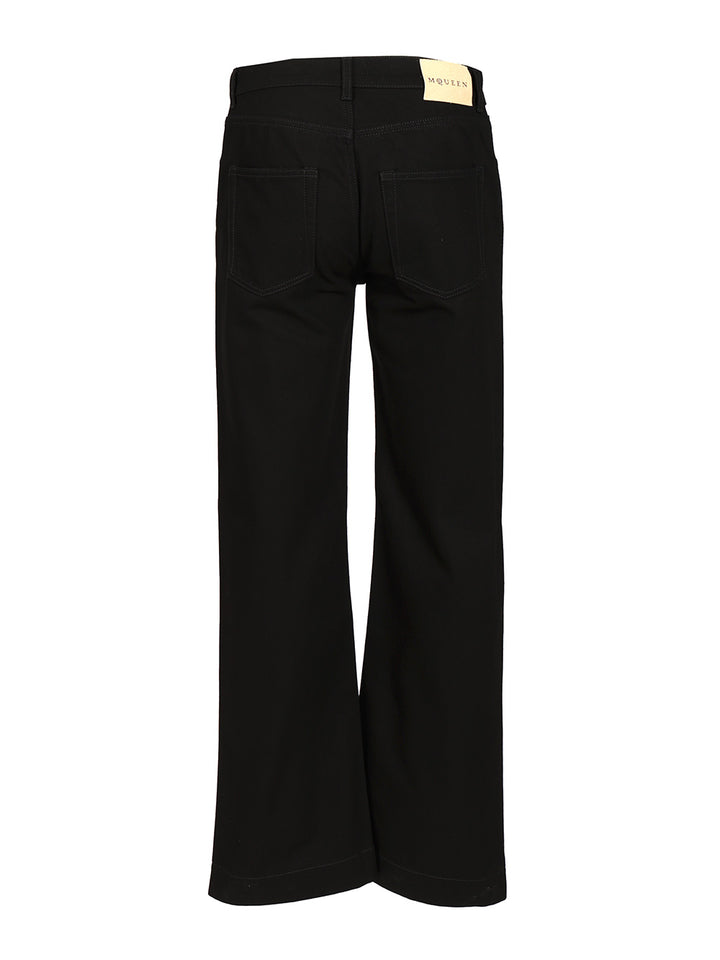 Mcqueen Wide Leg Jeans - Black | eb6bca317c0d75672d1b11447c67b01f8223c7a6