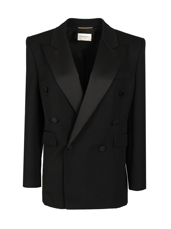 Saint Laurent Tuxedo Jacket Jackets - Black | 12a19bab028704d111f887a903d43e001114a182