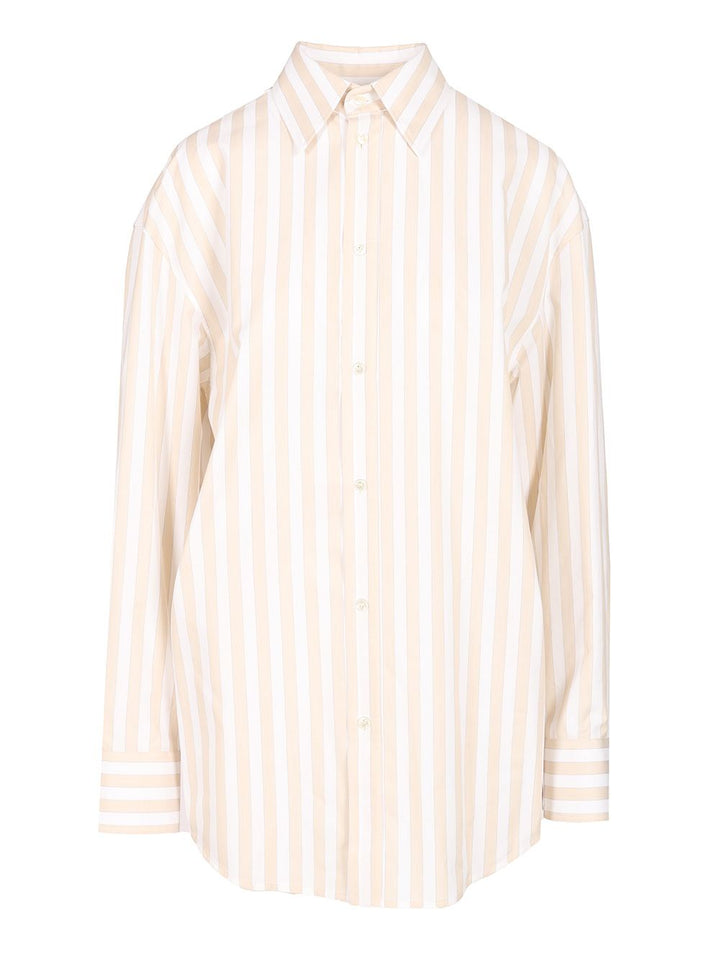 Saint Laurent Cassandre Shirts - Beige | cf8a1cd3c6ecacb766578efcdac6c634383efe04
