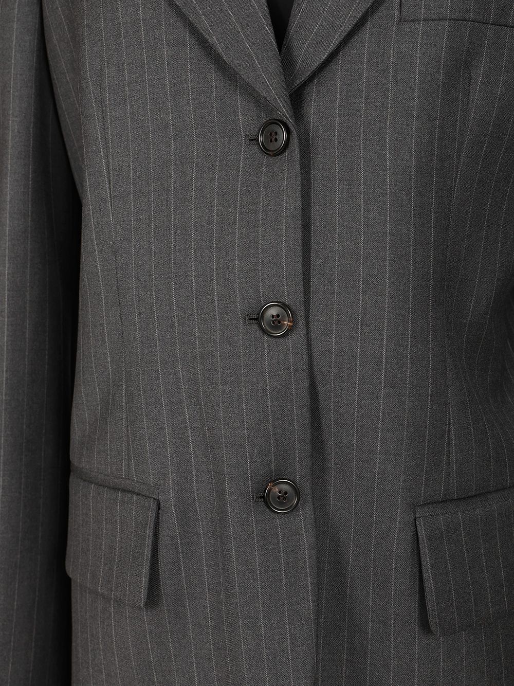 Miu Miu Tailored Single-Breasted Blazer Jackets - Grey | 1b6fbdaa1c745a2122c797c8fd7b34929a79d713