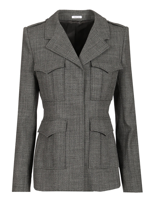 Uniform-Style Jacket Jackets Grey