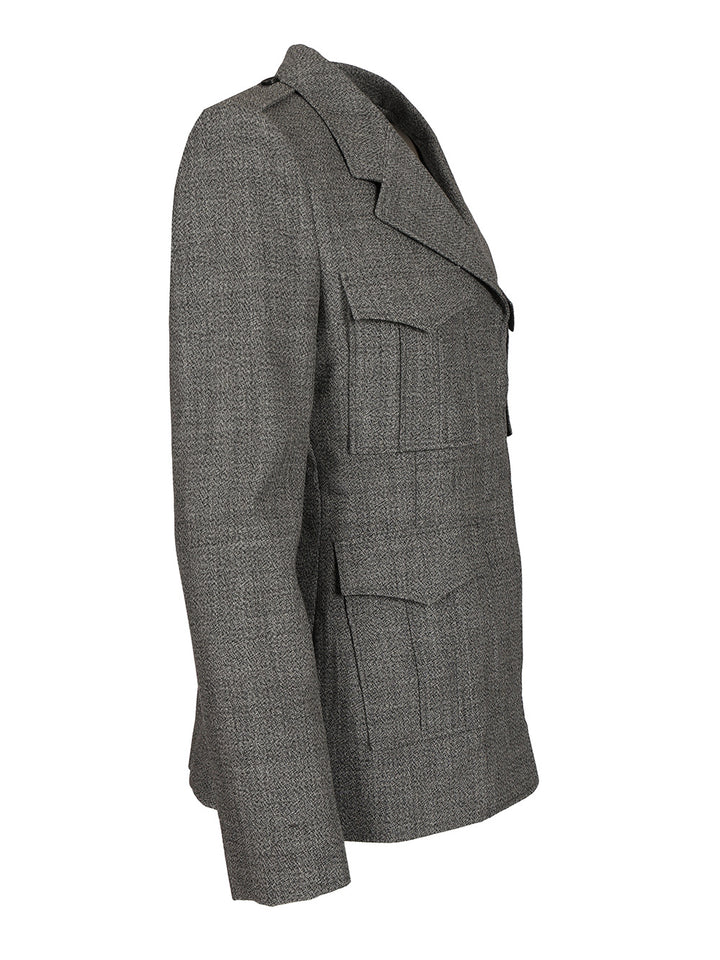 Mcqueen Uniform-Style Jacket Jackets - Grey | 55e20398a72287cc1b71450c75aea43ced244b1f