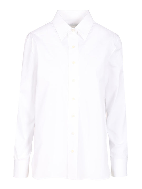 Cotton Poplin Shirt Shirts White