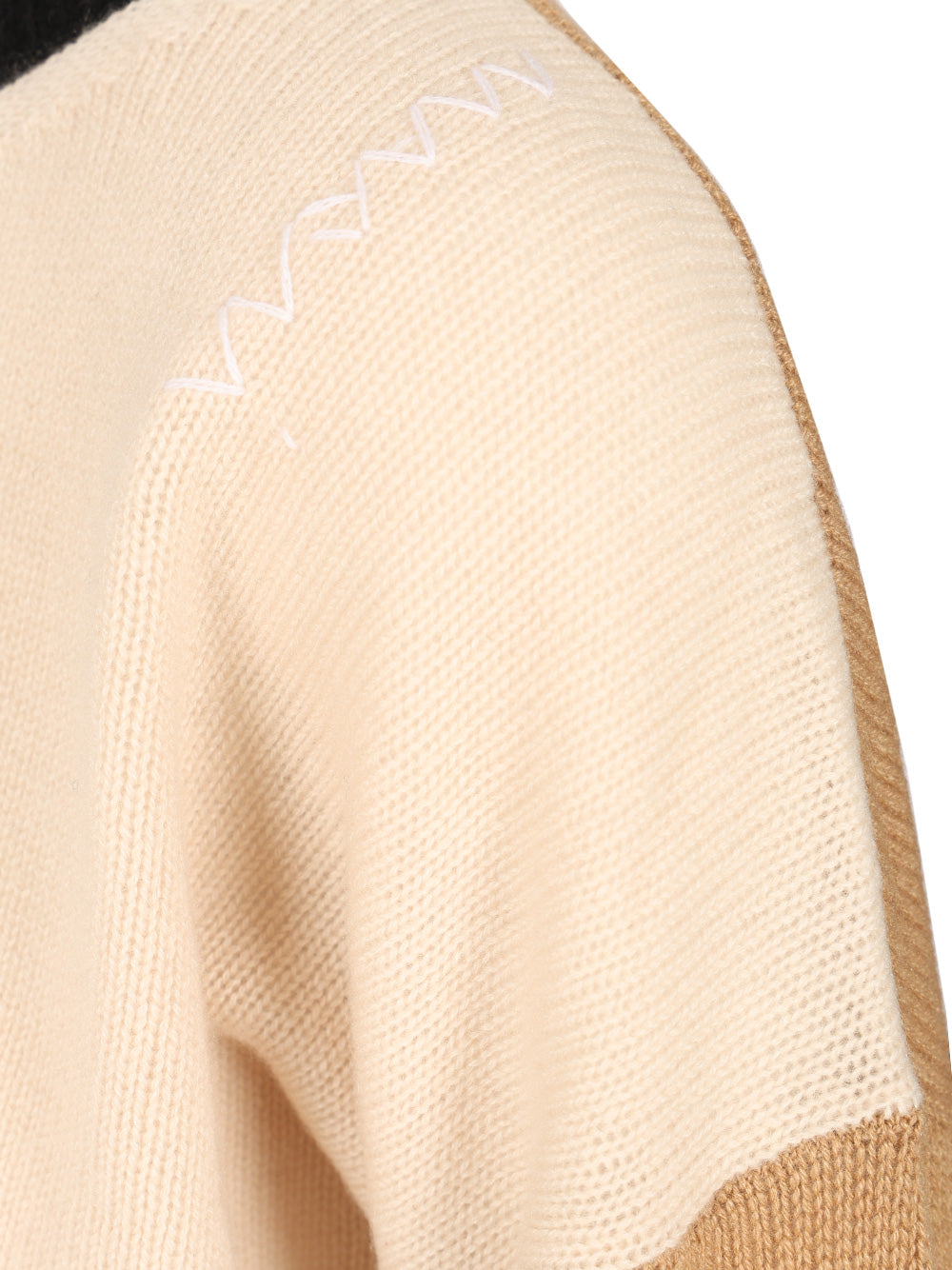 Marni Short Cashmere Sweater With Color Block Knitwear - Rose | b2cace2f6e2d13fa62bc38ab9b2ad7dc06108809