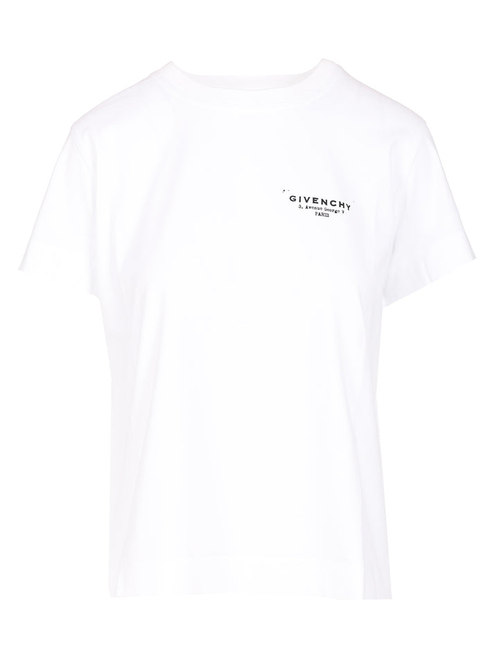 Givenchy Cotton  With Givenchy Print T-Shirt - White | dab2cdeeba6848db8b7135c9b0c3b426ae0d24ef