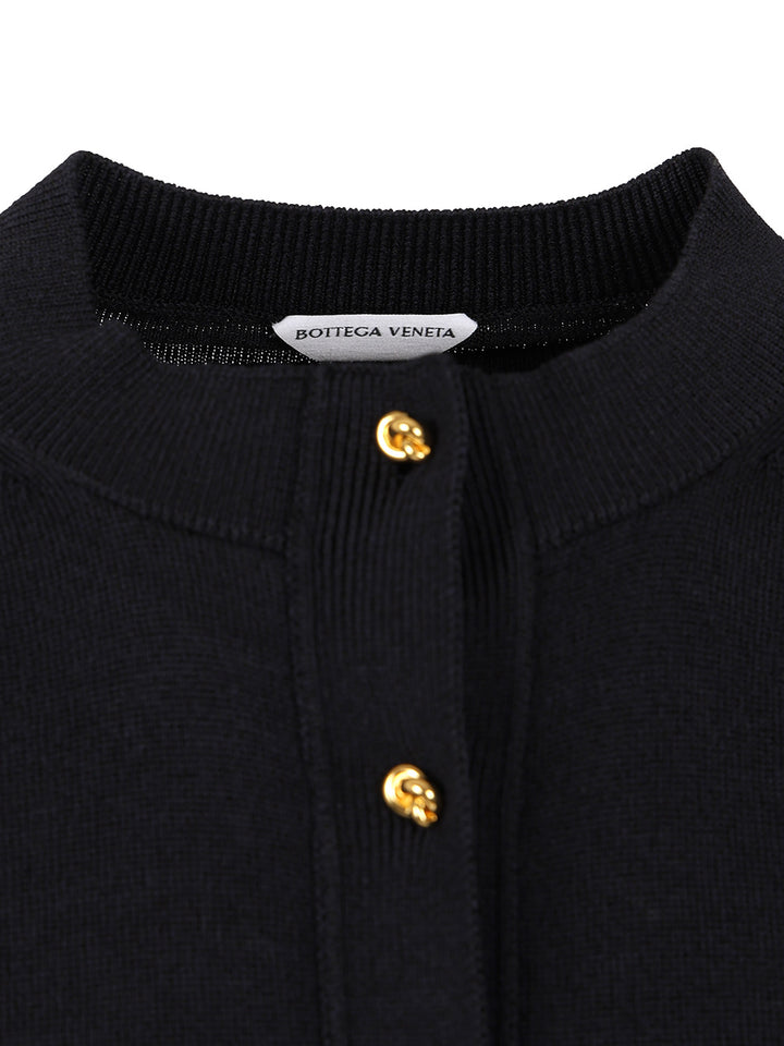 Bottega Veneta Cotton And Viscose Twin-Set Knitwear - Blue | 3ddab1bda992e26817ad00097ded759b22914c06