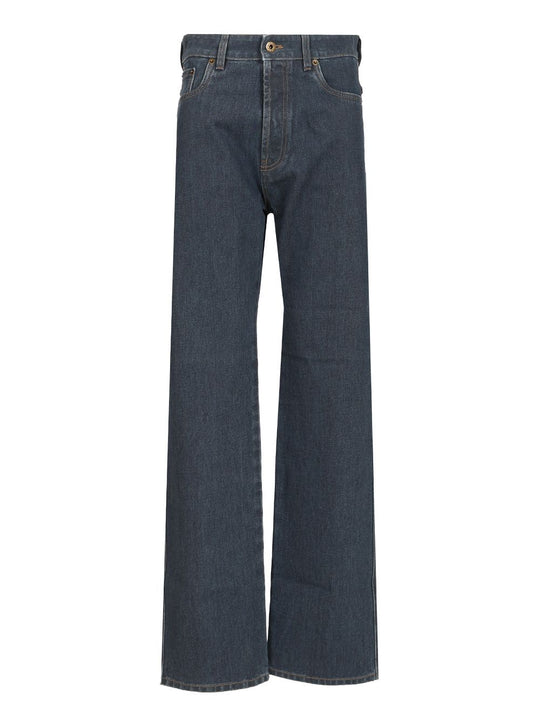 Straight-Leg Denim Trousers Jeans Blue