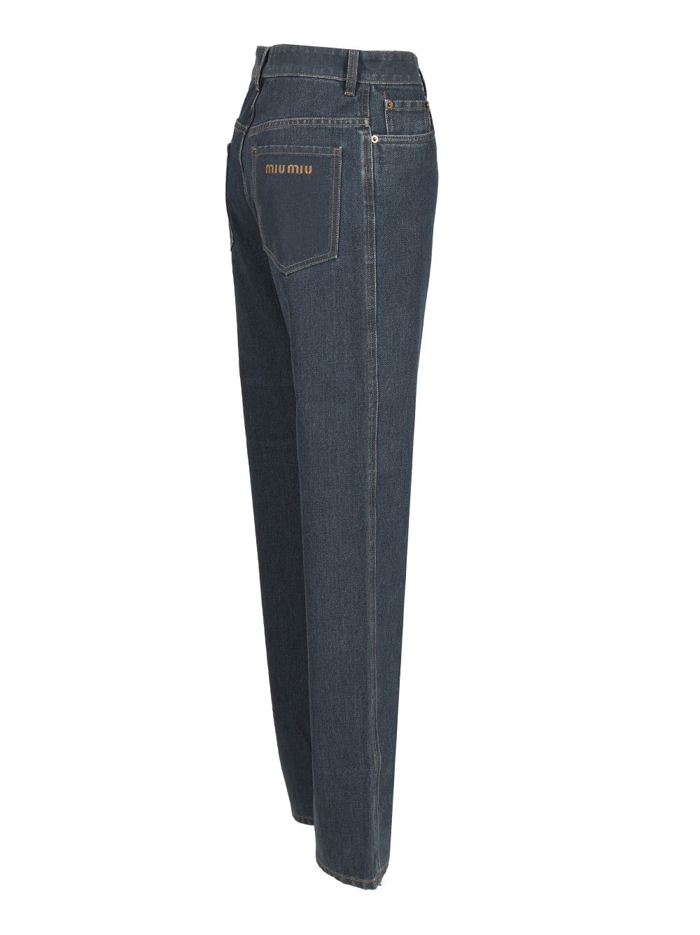 Miu Miu Straight-Leg Denim Trousers Jeans - Blue | ebb296e8328a099708f2a98ae79c2eac683e5ff0