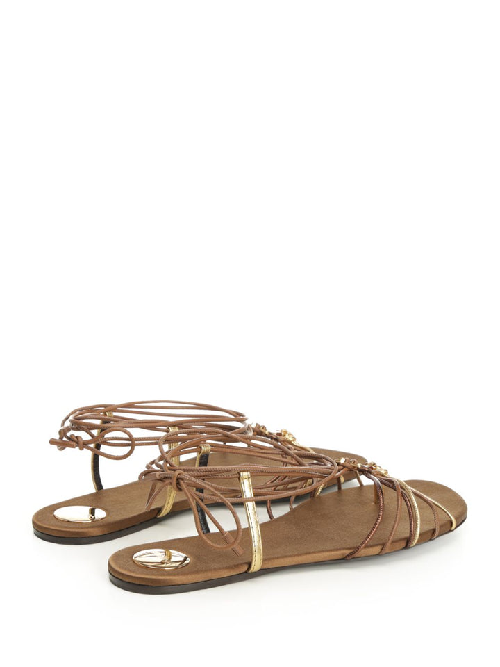 Saint Laurent Babylone Sandals - Brown | dcf9858cdc4bb1d57f1b779630e314097a846032