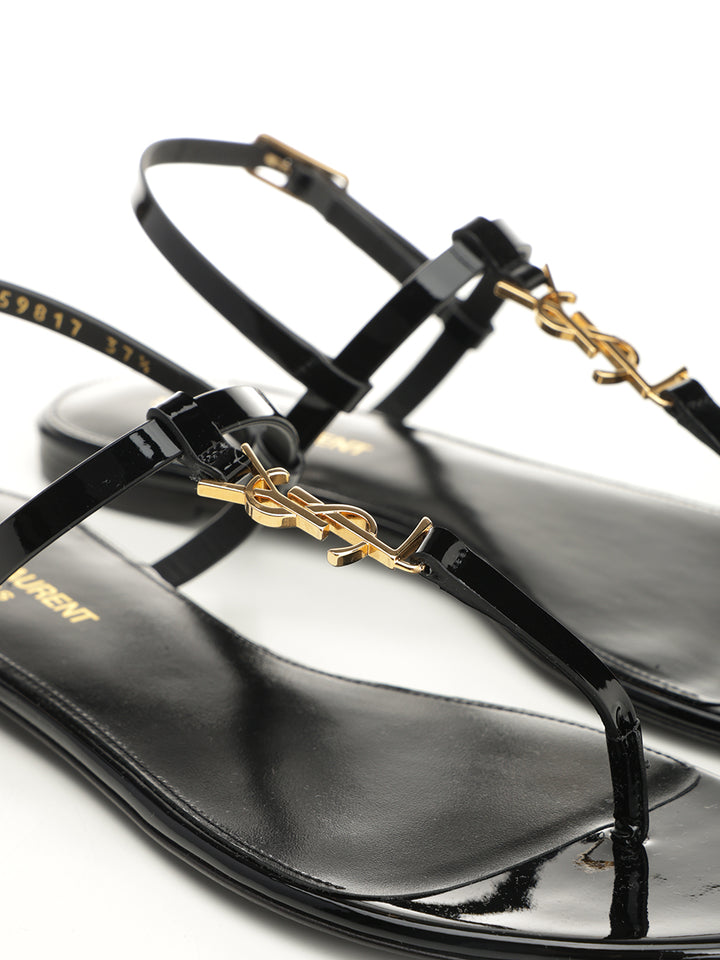 Saint Laurent Cassandra Sandals - Black | b8d553d93c5506e32b33bf1762f2a0e15bee166b