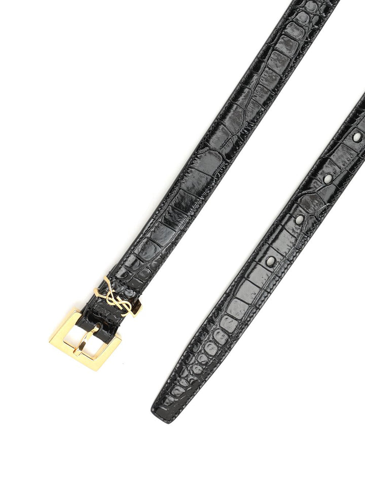 Saint Laurent Ysl Logo Belt Belts - Black | c533cca7cae4b845284c163051e42d480de44d58