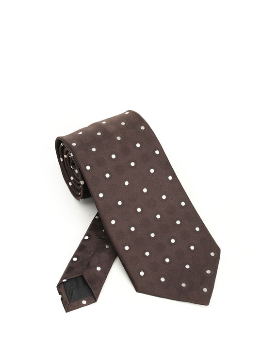 Polka Dot Silk Tie Ties And Bow Ties Brown