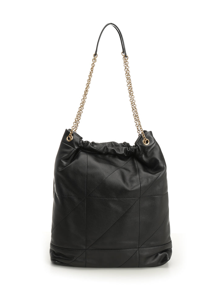 Saint Laurent Pochon Jamie Shoulder Bags - Black | 49adefb68c69c70f6bffe1fc8fc4ea37e5ccb8e0