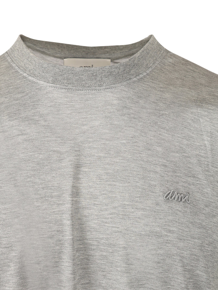 Ami Short Sleeve T-Shirt - Grey | 1e36a93ae1a3853d33cc00c9b99a50637f59f3d4