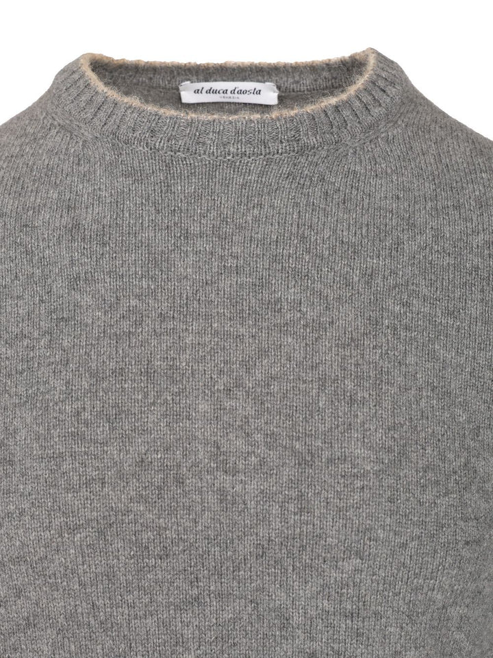 Al Duca D'Aosta Crewneck Sweater Knitwear - Grey | e8016cc5cb51473660aa616054b372a4930b8b29
