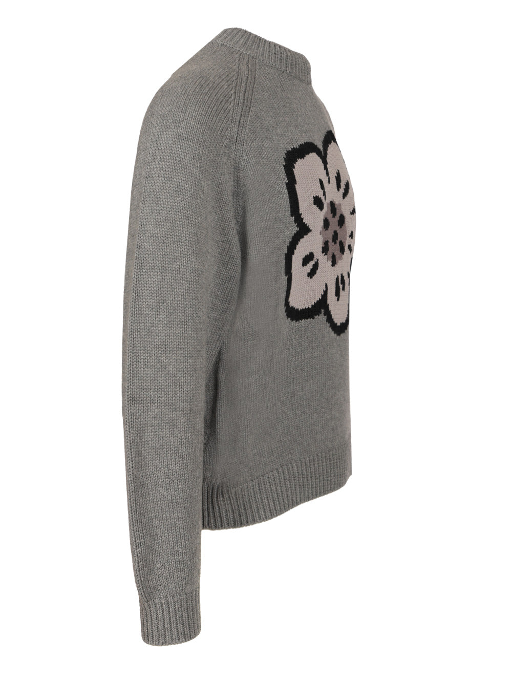 Kenzo Crew Neck Sweater In Cotton And Wool Knitwear - Grey | 415e1c03c2d987d4c804c5bed68a98d4985e121b