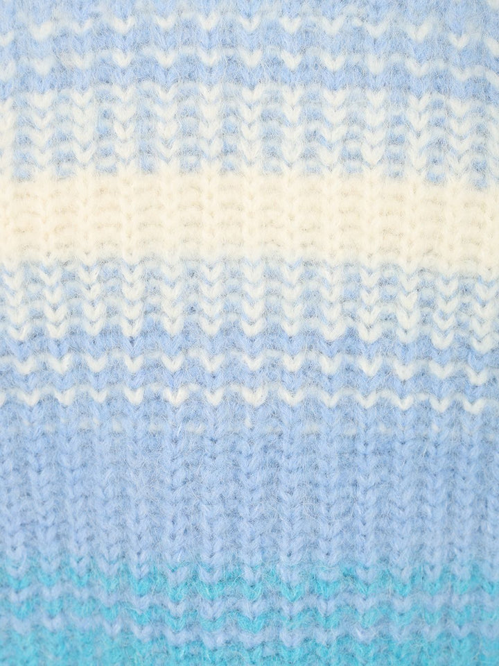 Kenzo Striped Alpaca Sweater Knitwear - Light blue | 07383fd4b1ae41ef7aa2d37db17626e6b693ffc1