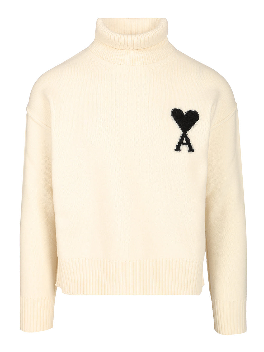 Ami Ami De Coeur Turtleneck Sweater Sweatshirts - White | 4eecaafa5716b5bb5617f8896f67b104ac938857