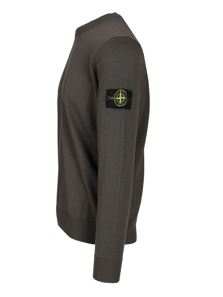 Stone Island Crew Neck Sweater Knitwear - Grey | bf3ef51c1ed11a61e8229b7af7ef8b7b7321f2bd