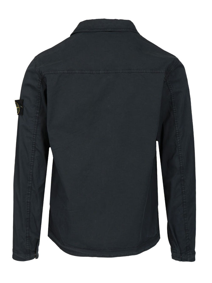 Stone Island Supima® Cotton Overshirt Shirts - Blue | 917cebfbf392b7a33da7397f1fe120a79612701e