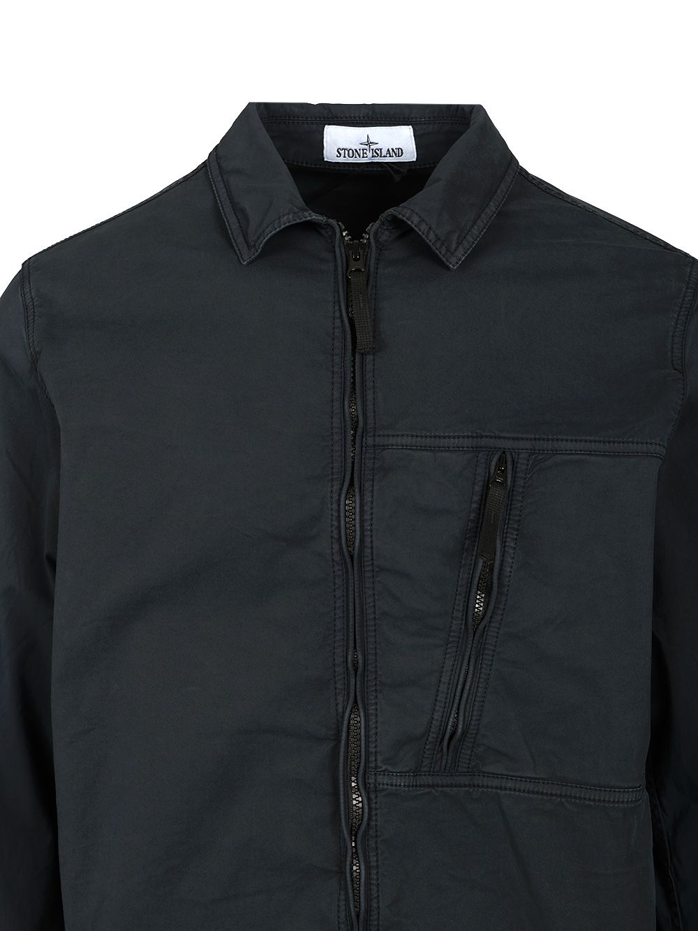 Stone Island Supima® Cotton Overshirt Shirts - Blue | de87779795939de2d1d705c330059dbe8d92a744