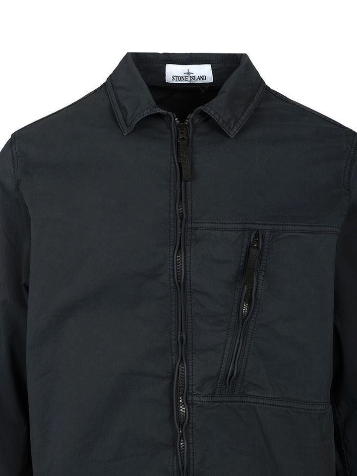 Stone Island Supima® Cotton Overshirt Shirts - Blue | de87779795939de2d1d705c330059dbe8d92a744