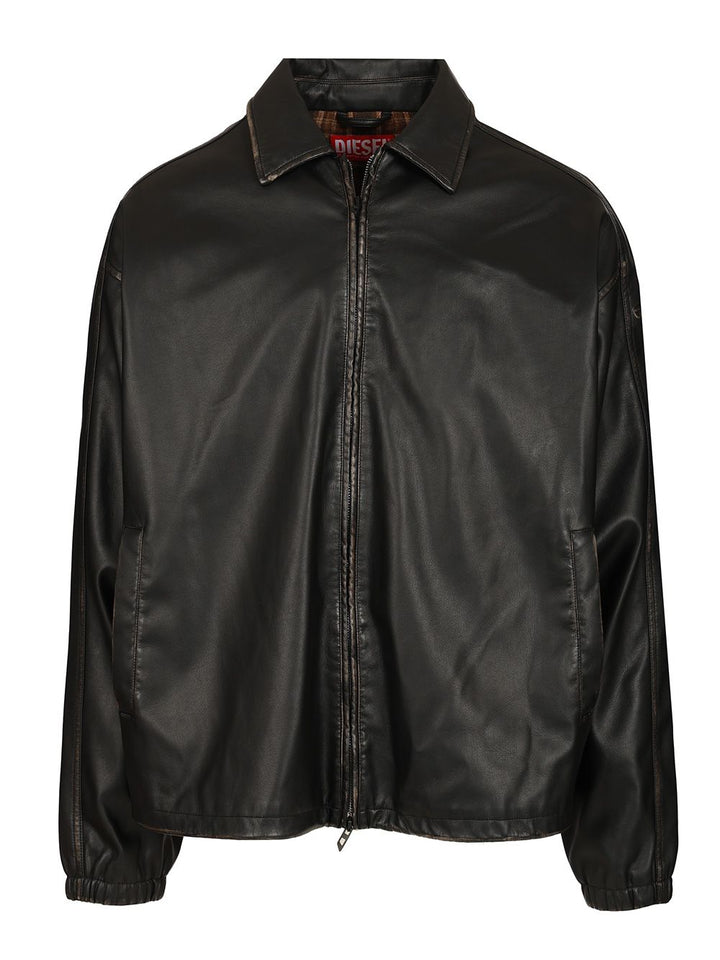 Diesel Distressed Technical Fabric Jacket Jackets - Black | 9ac7c829f605147e854a99ca40acb45964ff300b