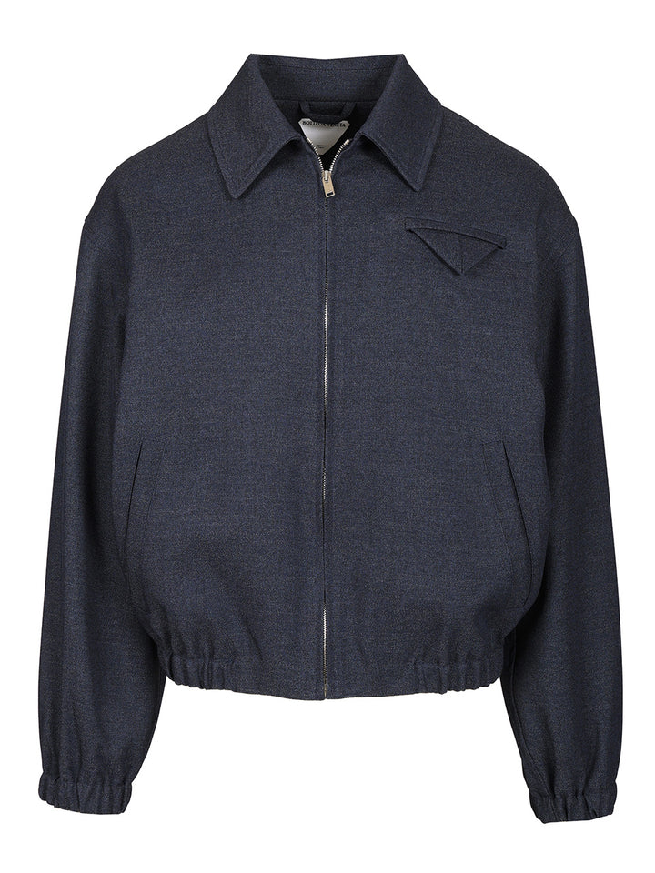 Bottega Veneta Melange Wool Jacket Jackets - Blue | edaf73fee94cfad1258f89d06880ec4f55a07f2c