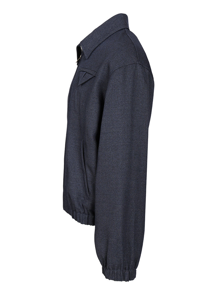 Bottega Veneta Melange Wool Jacket Jackets - Blue | 62ed0fa4757ba8bd69024e0eba36709b6e58a52c