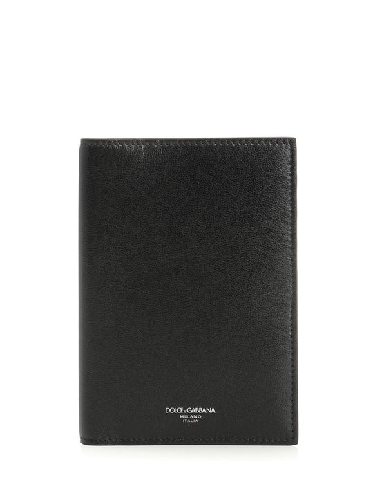 Calfskin Passport Holder Wallets Black