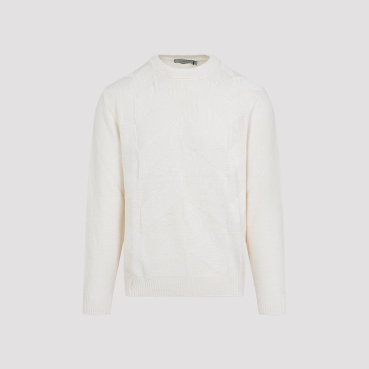 Canali Sweater - White | 62b6c25d57073f13ed94dda9493d15d7e00b23c8