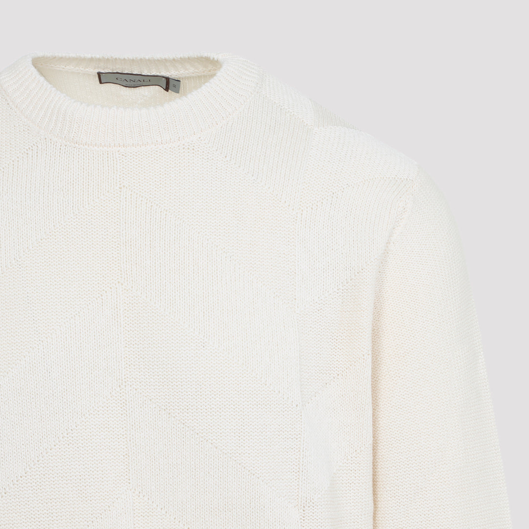Canali Sweater - White | 7d1367e195c29c8972b045775f423a890ad1677e