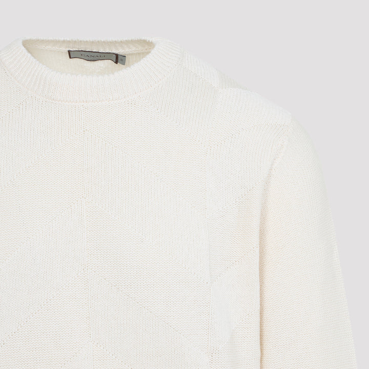Canali Sweater - White | 7d1367e195c29c8972b045775f423a890ad1677e