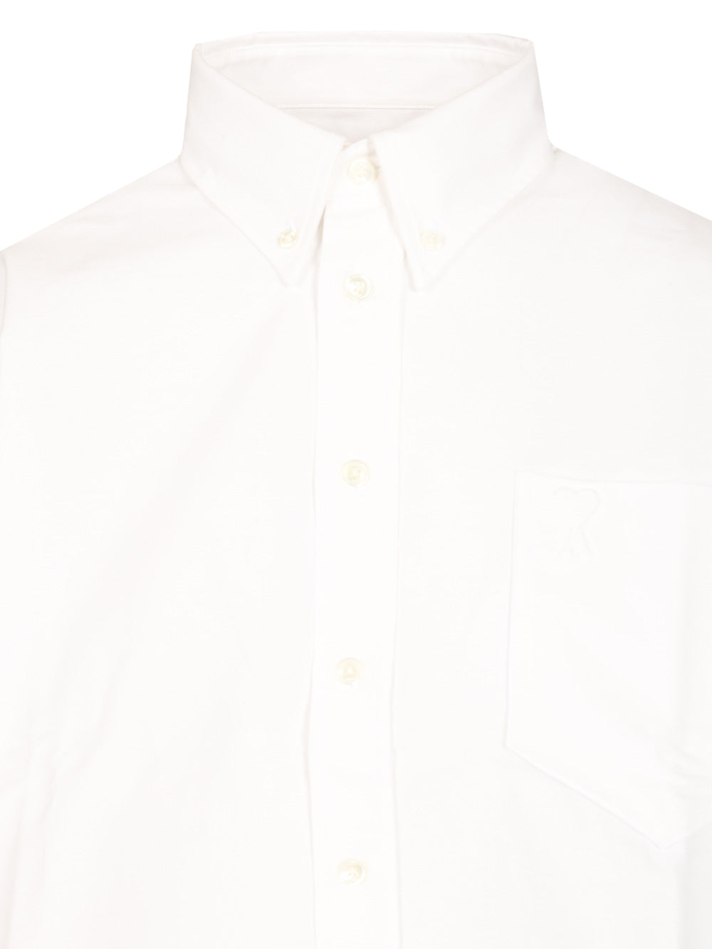 Ami Oversized Cropped Shirt Knitwear - White | c0ce48e1a123d2b2ca944d137552f94ece08374d