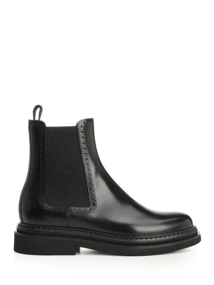 Dolce & Gabbana Brushed Calfskin Ankle Boots - Black | 90c2b8106a7ca93288f74180a6895e0a6f19dac8
