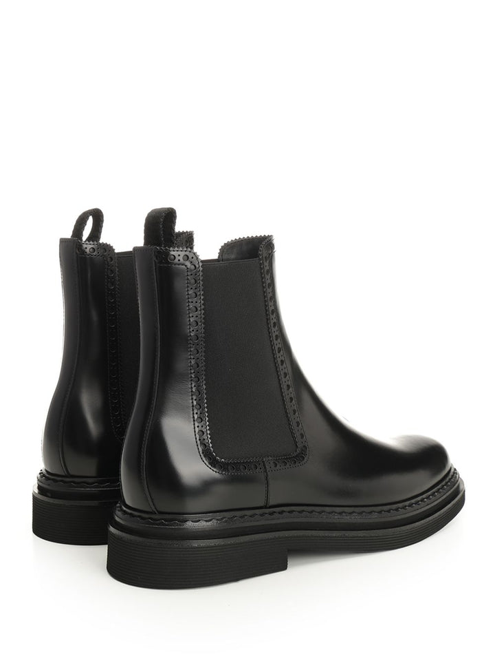 Dolce & Gabbana Brushed Calfskin Ankle Boots - Black | dffbdade06e16f897c97742666c907ee41cdf1c1