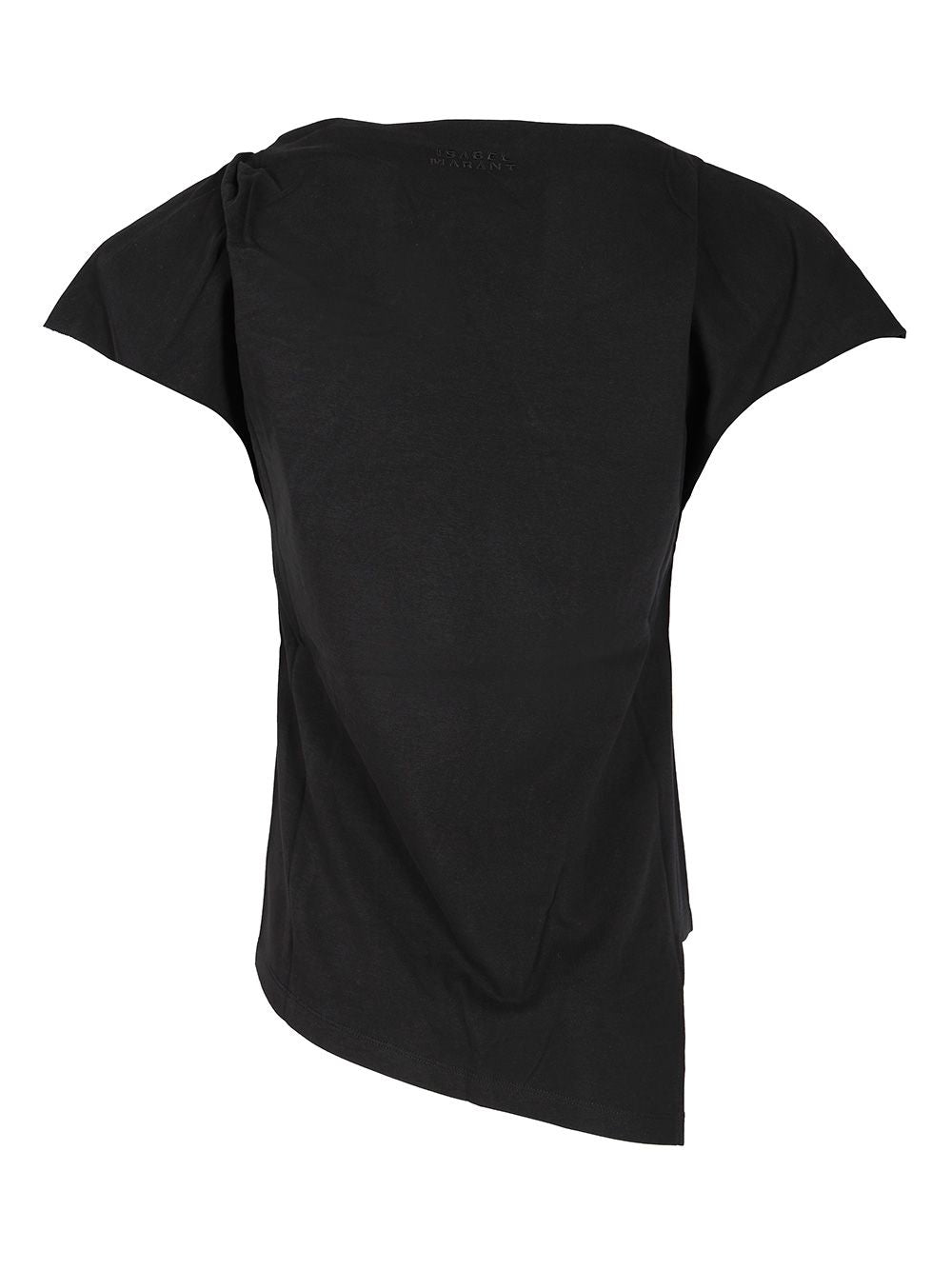 Isabel Marant Sebani Asymmetrical T-Shirt Tops - Black | 468530f28125a33858c272d05264f36b434e5f14
