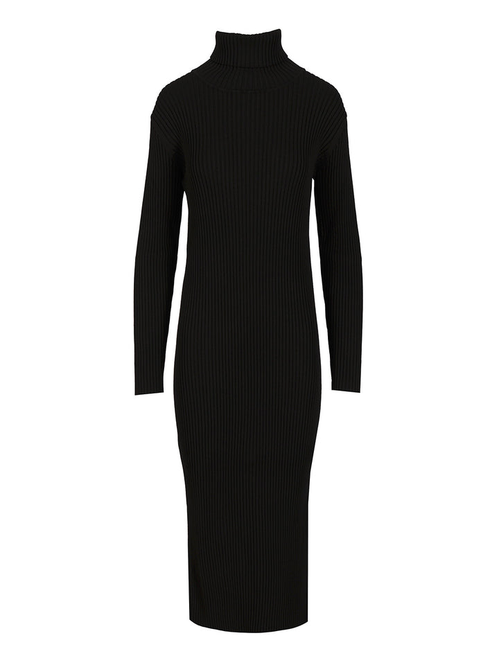 P.A.R.O.S.H. Midi Dress Knitwear - Black | 49e63b9807037e5e1ac0b3a410e0a943299056f4