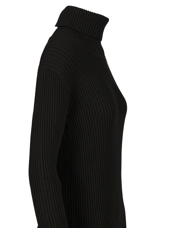 P.A.R.O.S.H. Midi Dress Knitwear - Black | 951656a507fcbd003801129a78245a7be82e2b56