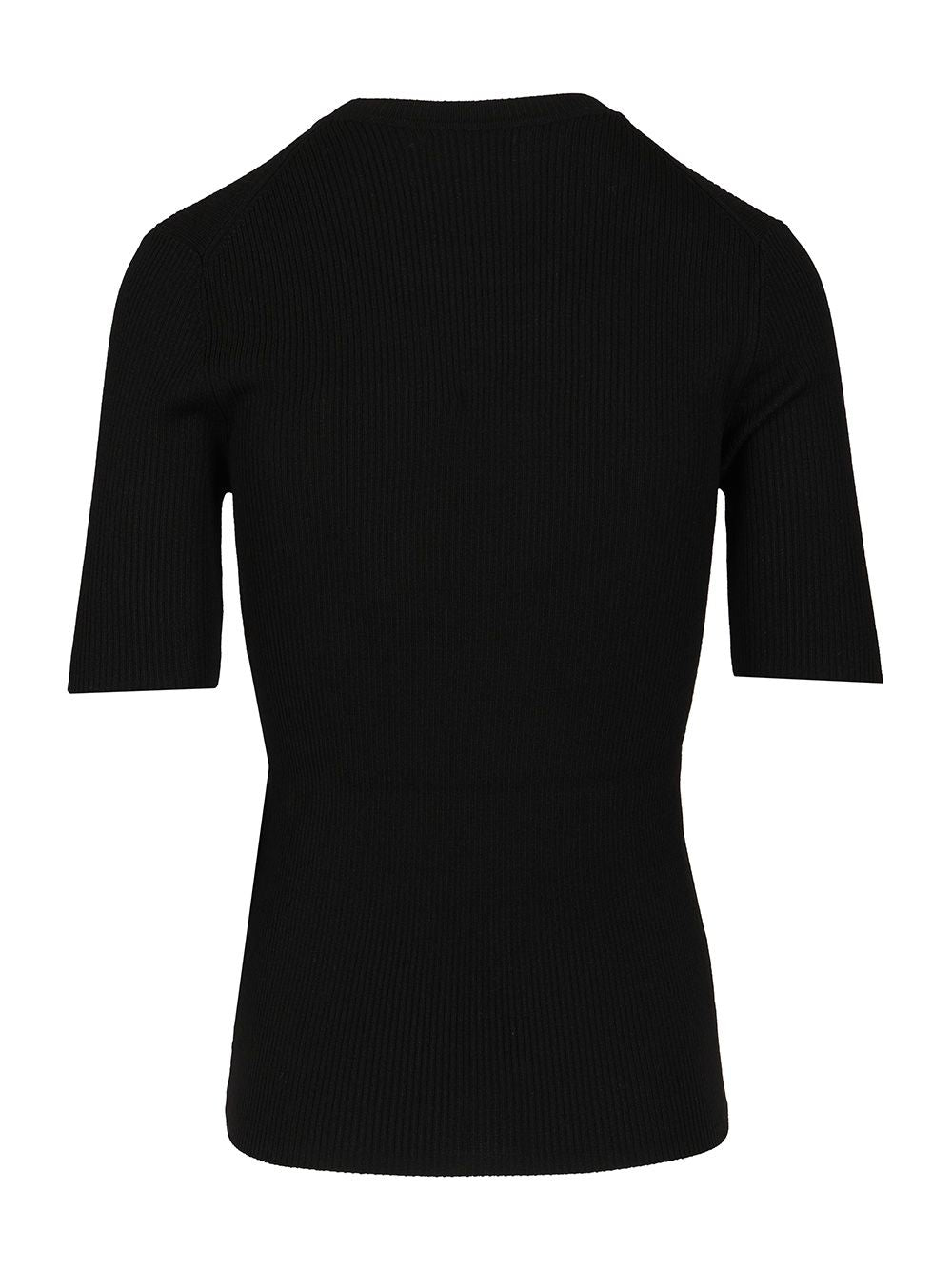 P.A.R.O.S.H. Half Sleeve Sweater T-Shirt - Blue | a515cb6054c302e372c8e07ed869ed4a40dbde0f
