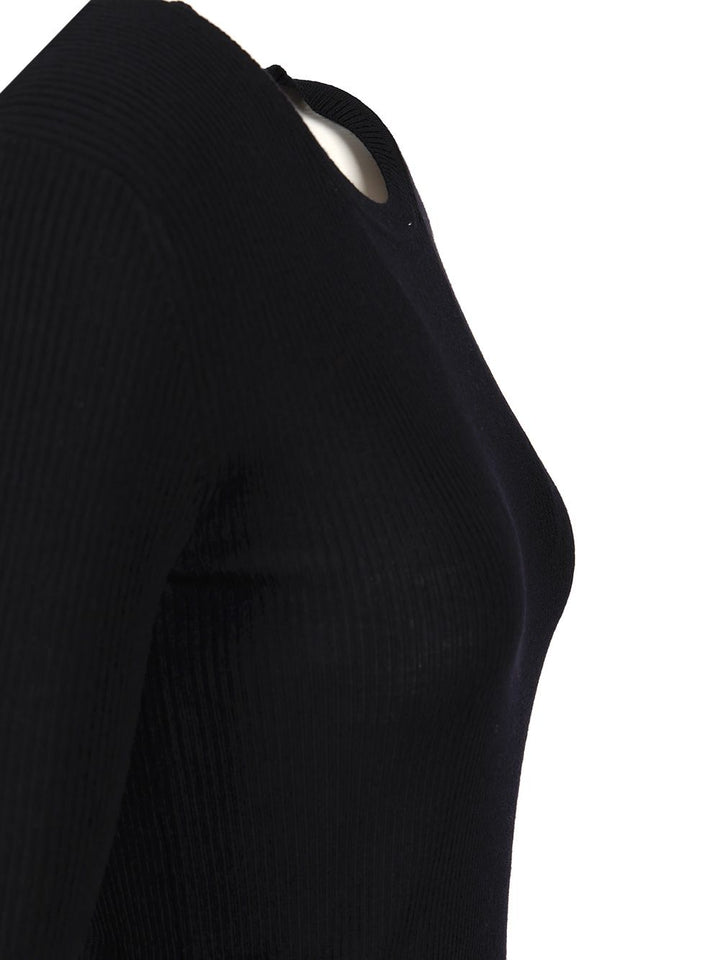 P.A.R.O.S.H. Half Sleeve Sweater T-Shirt - Blue | f5c38587d4a1b0b909c9938a7749548a242696ea