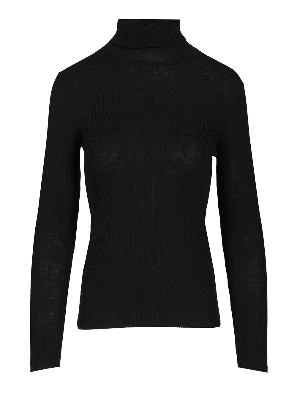 P.A.R.O.S.H. Ribbed Wool Turtleneck Knitwear - Black | 0f4089a37361a3a8383f84e35cb6c683f3fab33b
