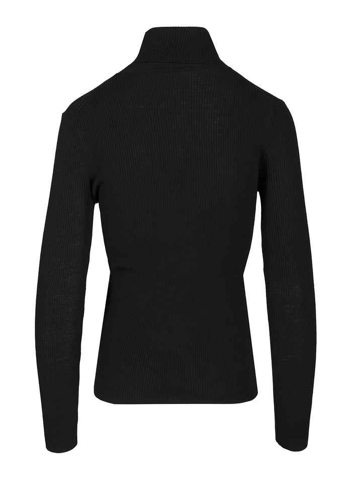 P.A.R.O.S.H. Ribbed Wool Turtleneck Knitwear - Black | 34d67a4b780e25f1ec8edcfa34ed2adf8b8093d0