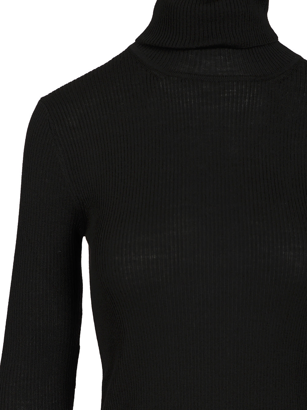 P.A.R.O.S.H. Ribbed Wool Turtleneck Knitwear - Black | c93f1ea4851d63ffa4926267fc457d7fa6f531f4