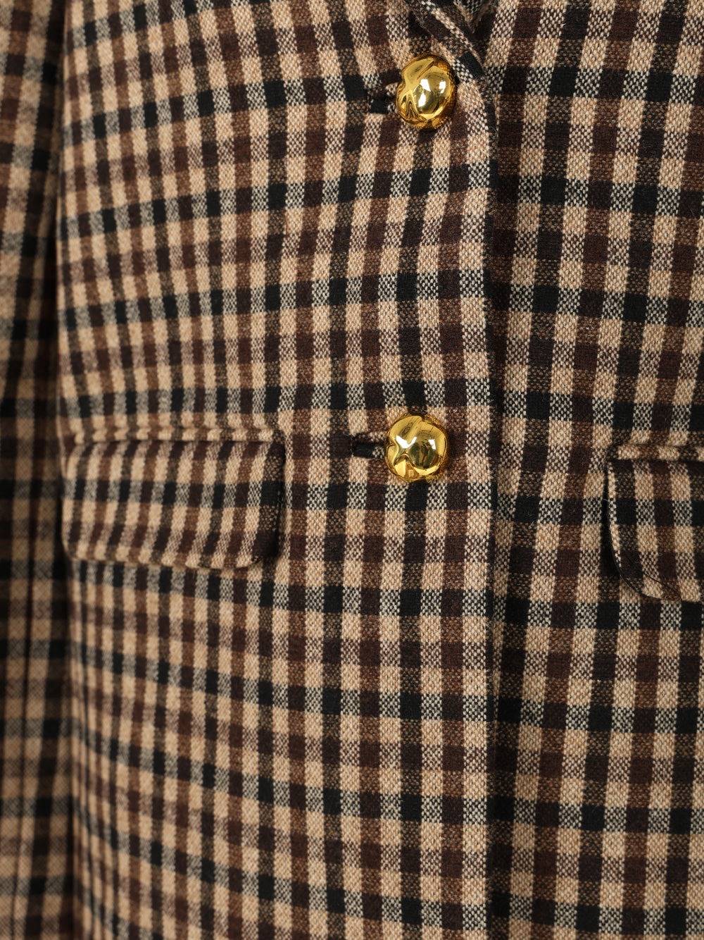 Ganni Checked Wool Blazer Jackets - Brown | c092706789c042877bf416e82a34a3c5803a8f29
